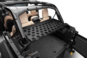 Jeep Wrangler JK Interior Storage Rack - Rugged Ridge - Black - 2018